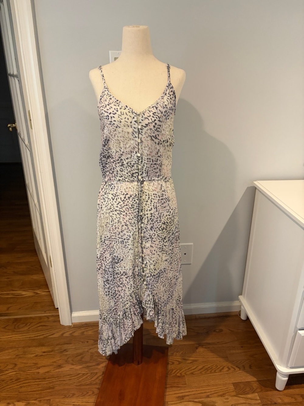 Rails Lavender Spaghetti-Strap Floral Midi Dress